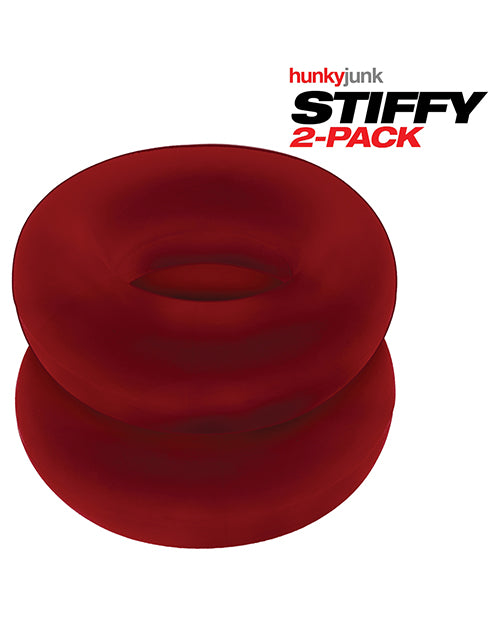 Hunky Junk Stiffy 2 Pack Cockrings - Cherry Ice - LUST Depot