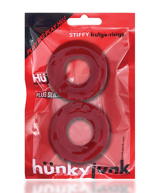 Hunky Junk Stiffy 2 Pack Cockrings - Cherry Ice - LUST Depot