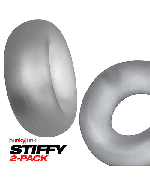 Hunky Junk Stiffy 2 Pack Cockrings - Clear Ice - LUST Depot