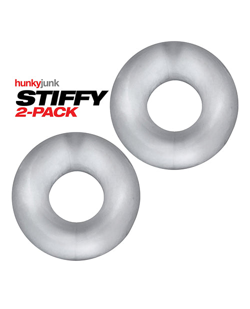 Hunky Junk Stiffy 2 Pack Cockrings - Clear Ice - LUST Depot