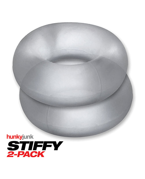 Hunky Junk Stiffy 2 Pack Cockrings - Clear Ice - LUST Depot