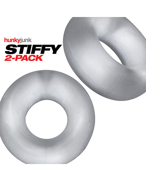 Hunky Junk Stiffy 2 Pack Cockrings - Clear Ice - LUST Depot