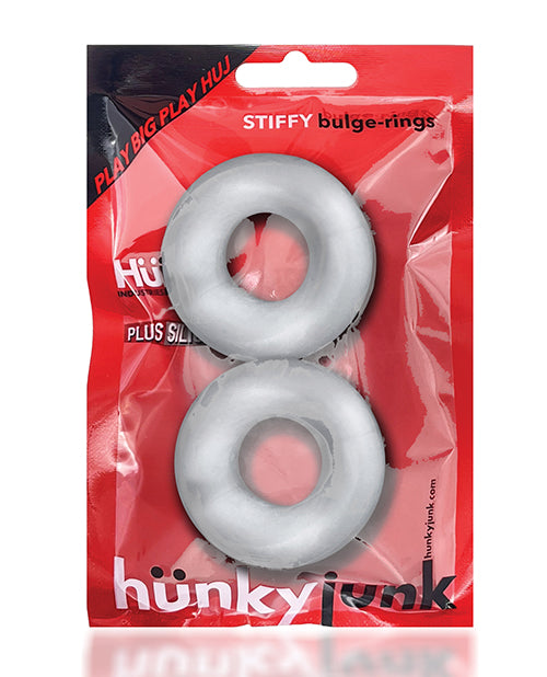 Hunky Junk Stiffy 2 Pack Cockrings - Clear Ice - LUST Depot