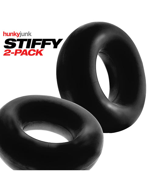 Hunky Junk Stiffy 2 Pack Cockrings - Tar Ice - LUST Depot