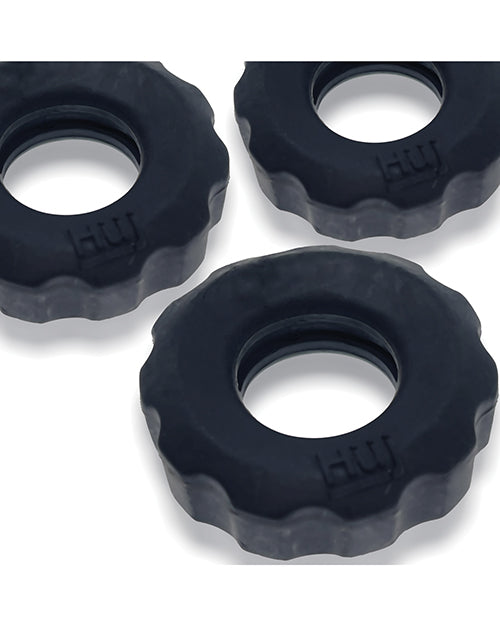 Hunky Junk Super Huj 3 Pack Cockrings - Tar Ice - LUST Depot