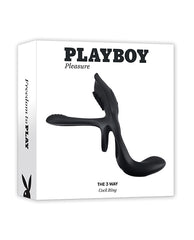 Playboy Pleasure The 3 Way Cock Ring - Black