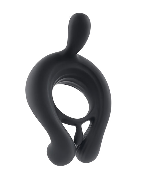 Playboy Pleasure Triple Play Cock Ring  - Black - LUST Depot