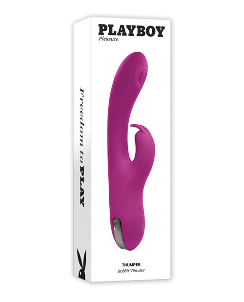 Playboy Pleasure Thumper Rabbit Vibrator - Hot Pink - LUST Depot