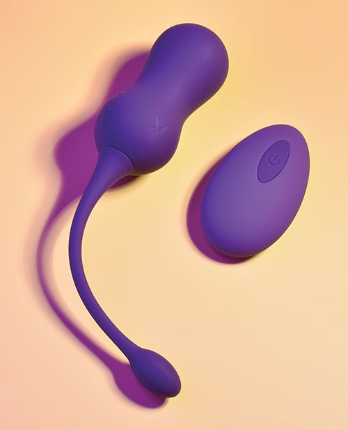 Playboy Pleasure Double Time Kegel Balls - Purple - LUST Depot