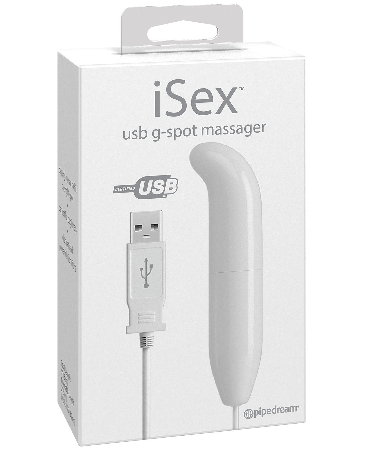 Isex Usb G Spot Massager - White - LUST Depot