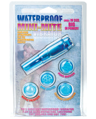 Mini Mite Vibrator W-4 Heads Waterproof - Blue