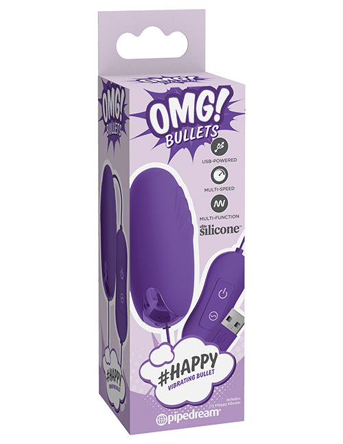 Omg! Bullets (hash Tag) Happy  - Purple - LUST Depot