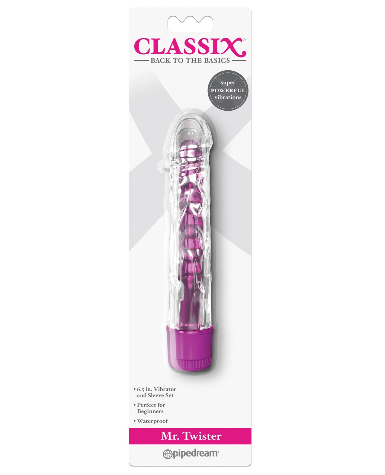 Classix Mr. Twister Vibe W-sleeve - Pink - LUST Depot