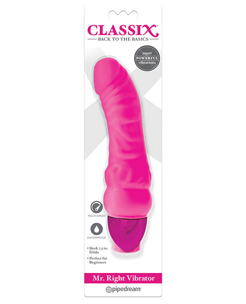 Classix Mr Right Vibrator - Pink - LUST Depot