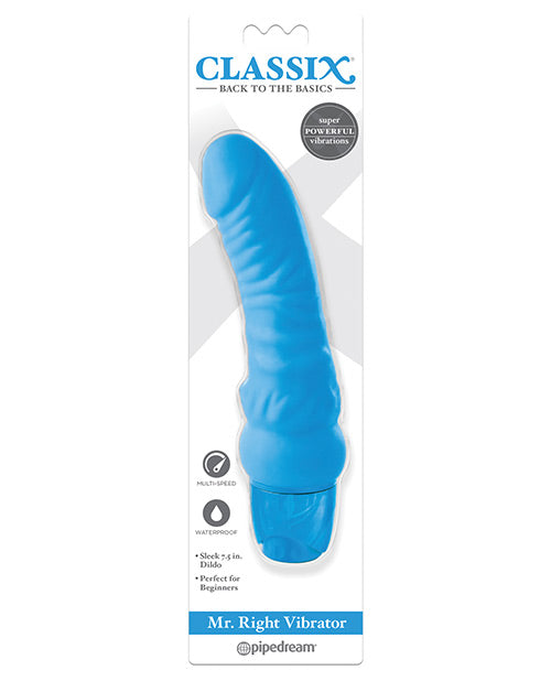 Classix Mr Right Vibrator - Blue - LUST Depot