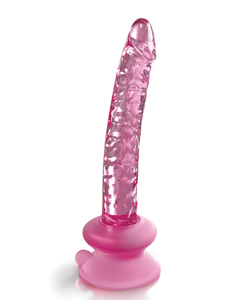 Icicles No. 86 Hand Blown Glass Massager W-suction Cup - Pink - LUST Depot