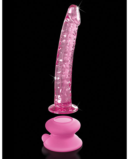 Icicles No. 86 Hand Blown Glass Massager W-suction Cup - Pink - LUST Depot