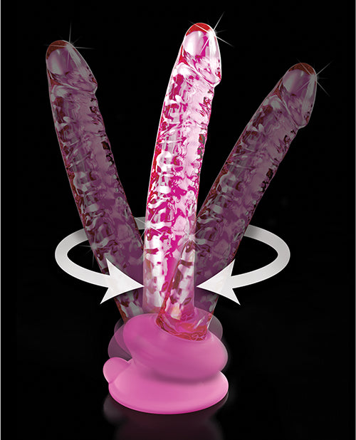 Icicles No. 86 Hand Blown Glass Massager W-suction Cup - Pink - LUST Depot