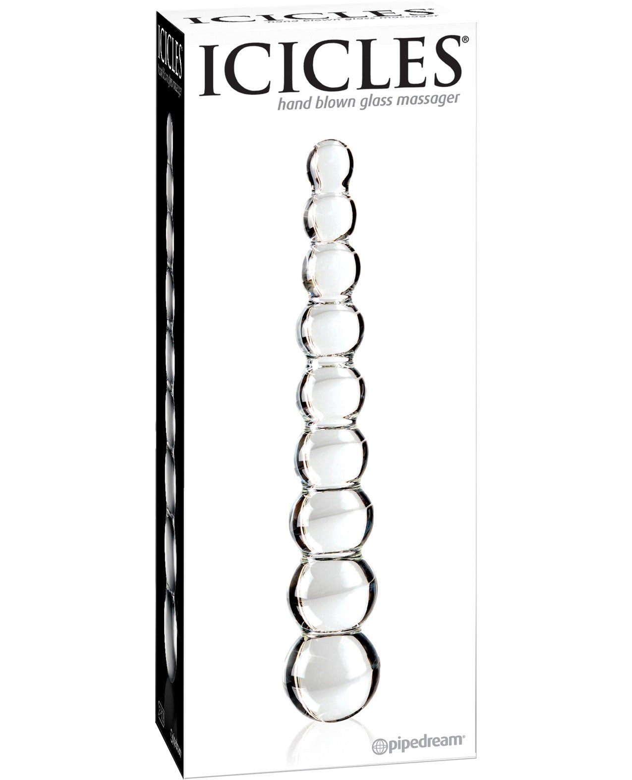 Icicles No. 2 Hand Blown Glass Massager - Clear Rippled - LUST Depot