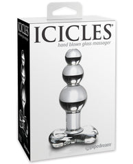 Icicles No. 47 Hand Blown Glass Butt Plug - Clear