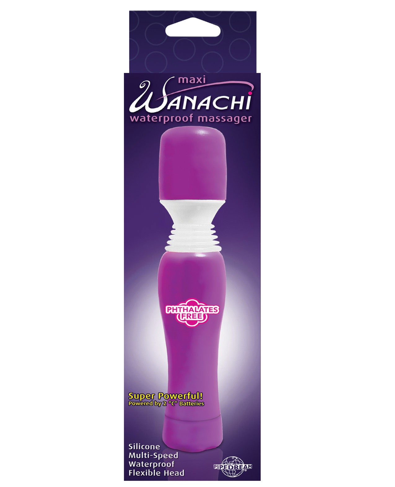 Maxi Wanachi Massager Waterproof - Purple - LUST Depot