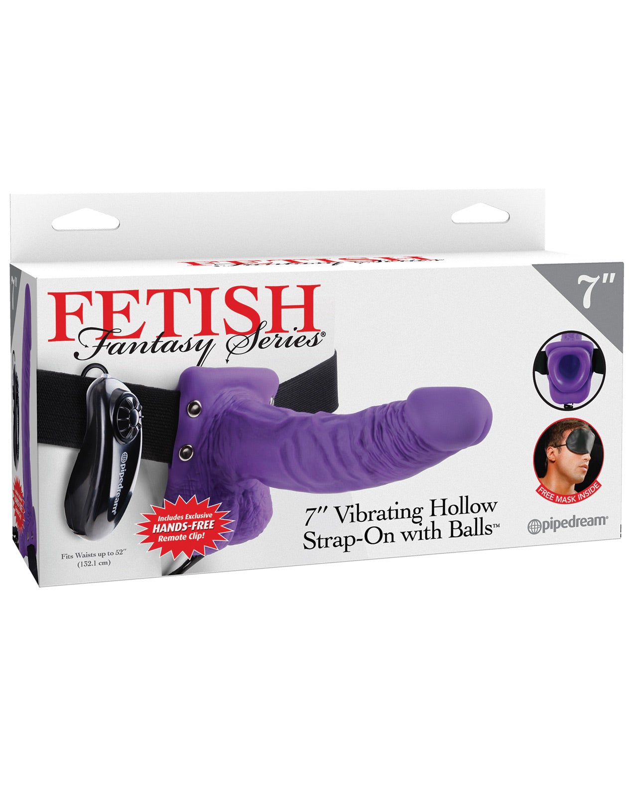 Fetish Fantasy Series 7" Vibrating Hollow Strap On W-balls - Purple - LUST Depot