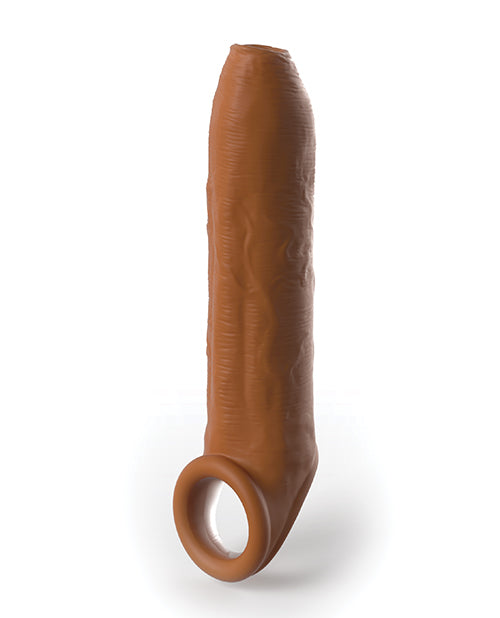 Fantasy X-tensions Elite Uncut 7" Extension Sleeve W-strap - Tan - LUST Depot