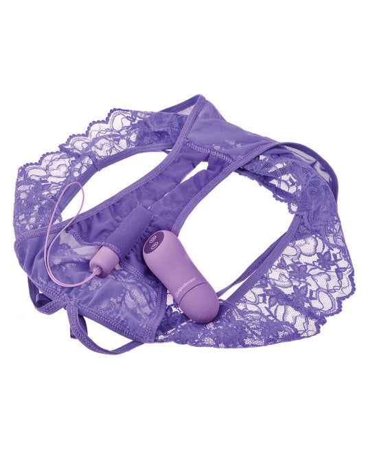 Fantasy For Her Crotchless Panty Thrill Her - Purple - LUST Depot