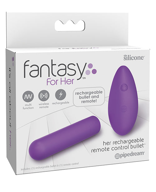 Fantasy For Her Rechargeable Remote Control Bullet - Purple - LUST Depot