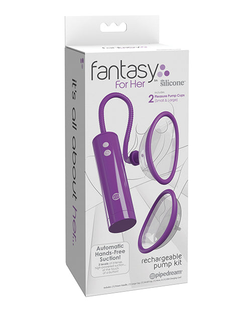 Fantasy For Her Rechargeable Pleasure Pump Kit - Purple - LUST Depot