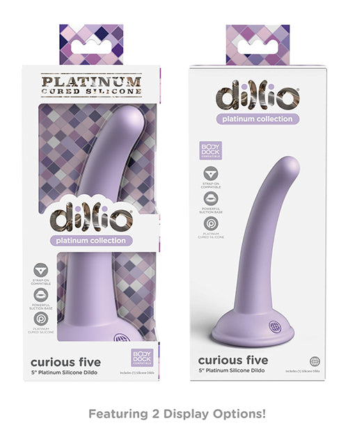 Dillio Platinum 5" Curious Five Silicone Dildo - Purple - LUST Depot