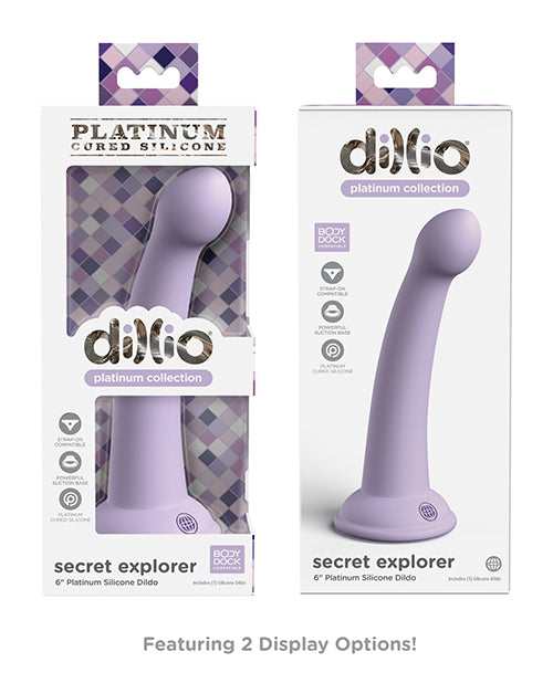 Dillio Platinum 6" Secret Explorer Silicone Dildo - Purple - LUST Depot