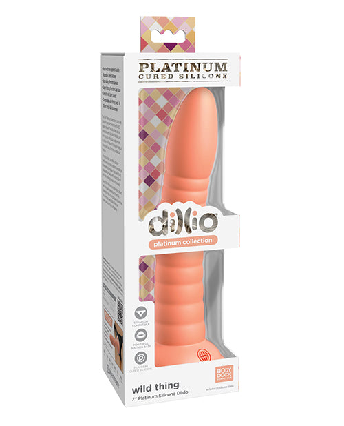 Dillio Platinum 7" Wild Thing Silicone Dildo - Peach - LUST Depot