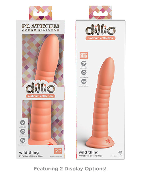 Dillio Platinum 7" Wild Thing Silicone Dildo - Peach - LUST Depot