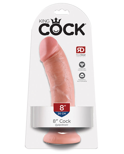 King Cock Realistic Suction Cup 8" Dong - Flesh - LUST Depot