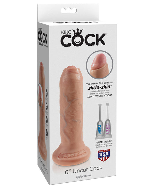 King Cock 6" Uncut Dildo - Flesh - LUST Depot