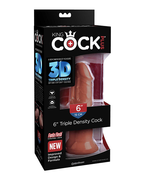 King Cock Plus 6" Triple Density Cock - Brown - LUST Depot