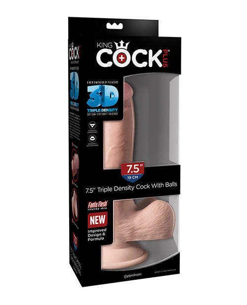 King Cock Plus 7.5" Triple Density Cock W-balls - LUST Depot