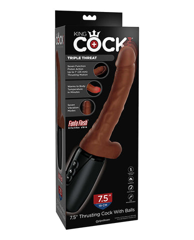 King Cock Plus Thrusting, Warming & Vibrating  7.5