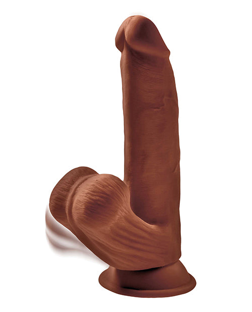 King Cock Plus 8" Triple Density Cock W-swinging Balls - Brown - LUST Depot