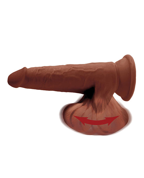 King Cock Plus 8" Triple Density Cock W-swinging Balls - Brown - LUST Depot