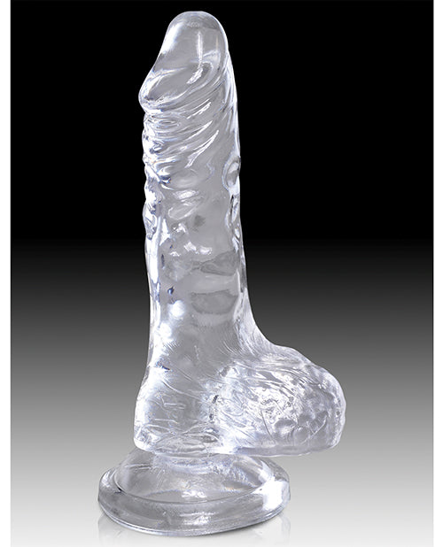 King Cock Clear 4" Cock W-balls - LUST Depot