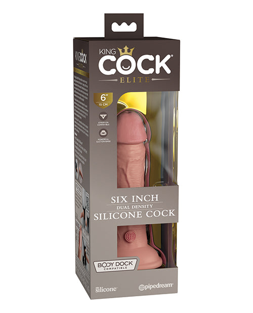 King Cock Elite 6" Dual Density Silicone Cock - Light - LUST Depot