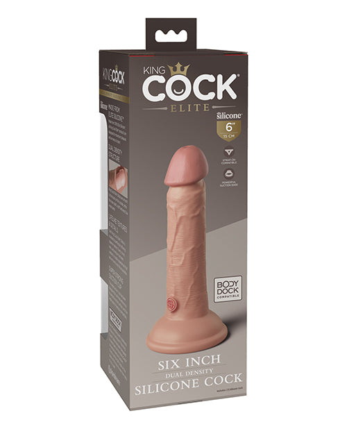 King Cock Elite 6" Dual Density Silicone Cock - Light - LUST Depot