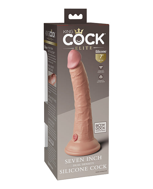 King Cock Elite 7" Dual Density Silicone Cock - Light - LUST Depot