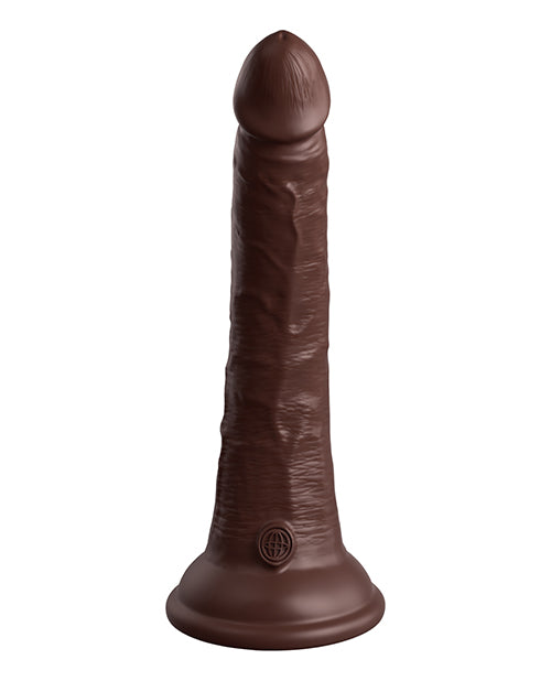 King Cock Elite 7" Dual Density Silicone Cock - Brown - LUST Depot