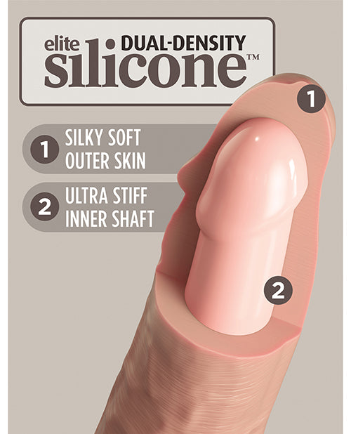 King Cock Elite 8" Dual Density Silicone Cock - Light - LUST Depot