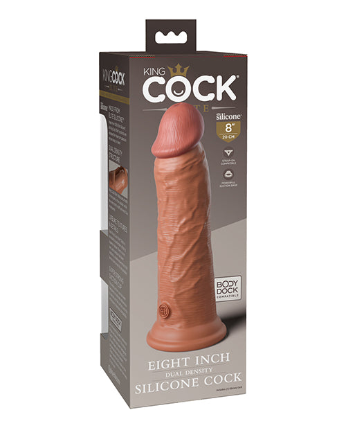 King Cock Elite 8" Dual Density Silicone Cock - Tan - LUST Depot