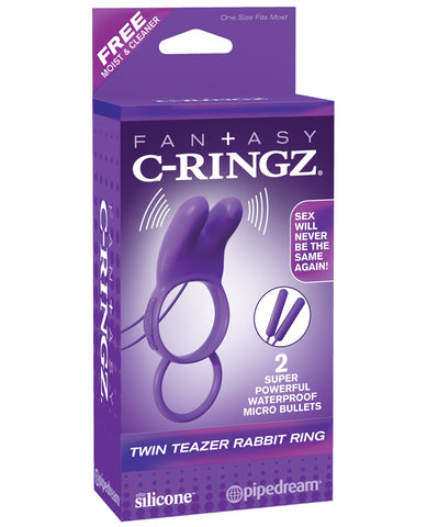 Fantasy C-ringz Twin Teazer Rabbit Ring - Purple