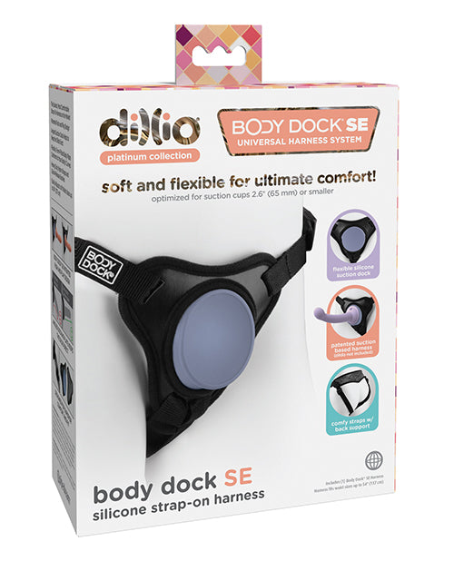 Dillio Platinum Body Dock Se Strap On Harness - Black - LUST Depot